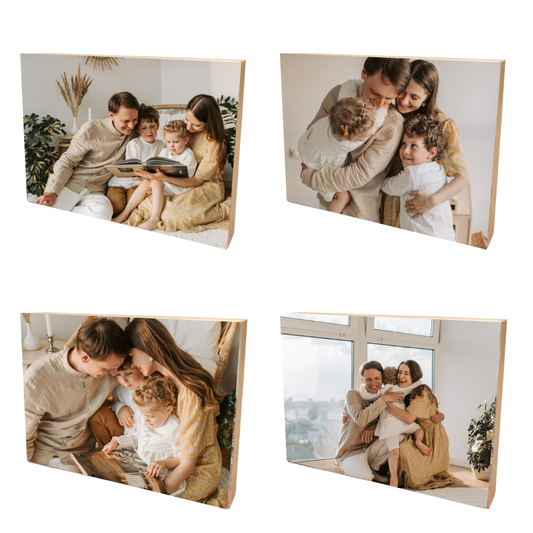 4 תמונות על בלוק עץ 15*20 ס"מ