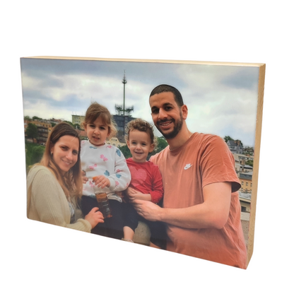 תמונה על בלוק עץ 15*20 ס"מ